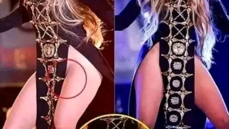 Por dios mira El bochornoso momento de Jennifer López al lucir un vestido demasiado escotado